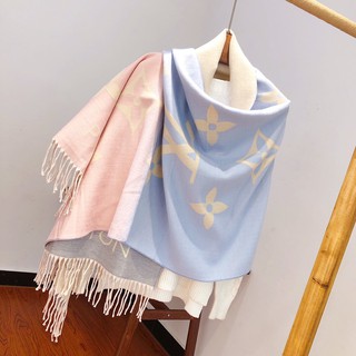 COD LV gradient color cashmere scarf over the United States three color options scarves (1)