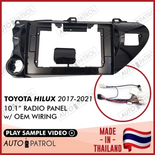 Auto parts ♫Toyota Hilux 2017-2021 10.1" Car Radio Panel Frame w/ OEM Wiring Harness♘@@ oUr6