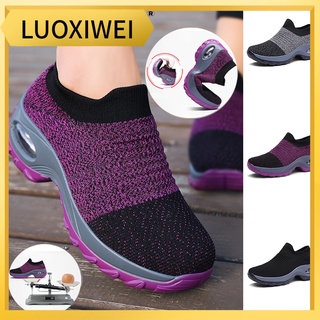 Women Casual Sports Shoes Running Shoes Mesh Surface Breathable Shoes Soft Sole Sneakers 1839