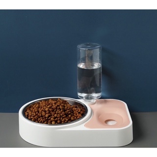 2 in 1 DOG CAT FEEDING BOWL WITH FREE WATER BOTTLE