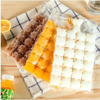DIY 10pcs Disposable Ice Bag 24 Ice Cube Tray Mold Ice Making Bags