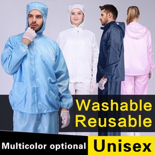 Clean room suit 2 in 1 Ppe Protective Suit Washable Antistatic Coverall Men Work Wear esd Baju Bengk