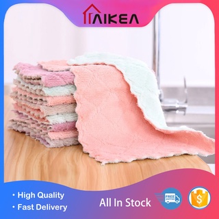 Aikea Microfiber cleaning kitchen towel absorbent coral fleece napkin