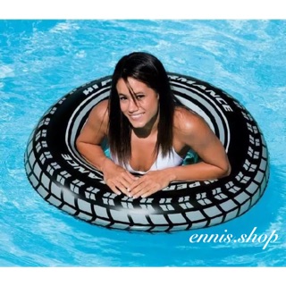 Black tyre inflatable swim ring 90CM
