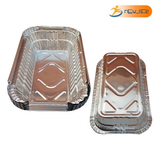 [Bestdeal] 10Pcs/Set Disposable Aluminum Foil Grill Drip Pans for BBQ Roasting 700ml