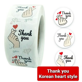Kedi 100 PCS 1 inch stickers Korean Heart style "Thank you" print