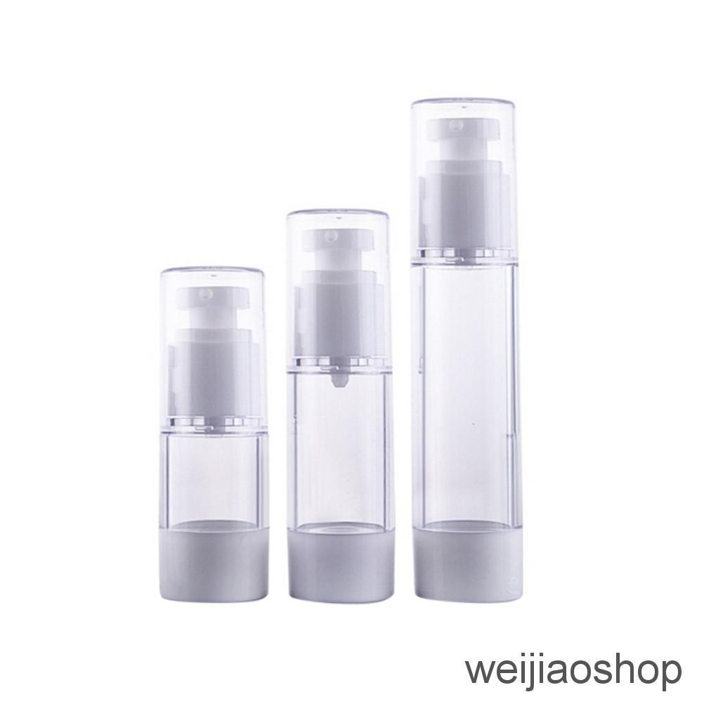 Mini Portable Airless Bottle Cosmetic 15ml 30ml Pump Cover Travel Skincare Empty