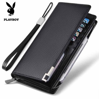 Hot/spot 【Long wallet｜】Playboy wallet men s hand bag long wallet wallet zipper coin purse vertical