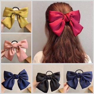 Korean Bowknot Hair Clip Sweet Girls Hairpin Ponytail Rubber Band Hair Band Hair Accessories (1)