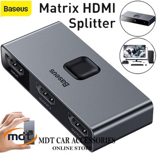 BASEUS 4K 60Hz HDMI Splitter 2 Ports Bi-Direction HDMI Switcher 1x2 / 2x1 Adapter 2 in 1 out Convert (1)