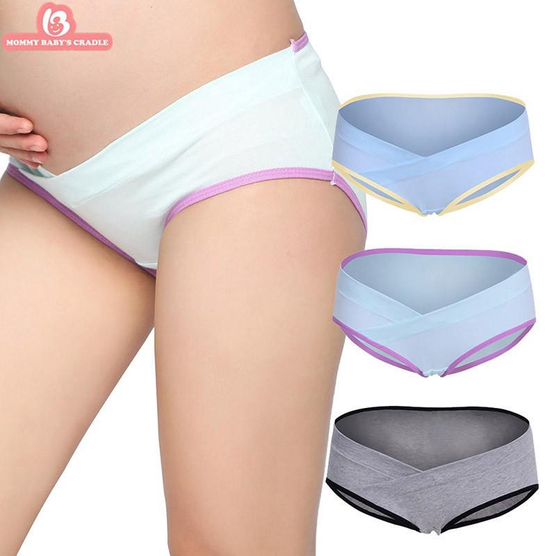 Ready Stock 3Pcs/Lot Maternity Panties Pregnant Underwear Low Waist Pregnancy Underpanties