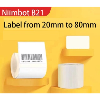 Niimbot【B21/B3S Label】White Thermal adhesive Label tape Label Sticker used for B21/B3S Label Maker