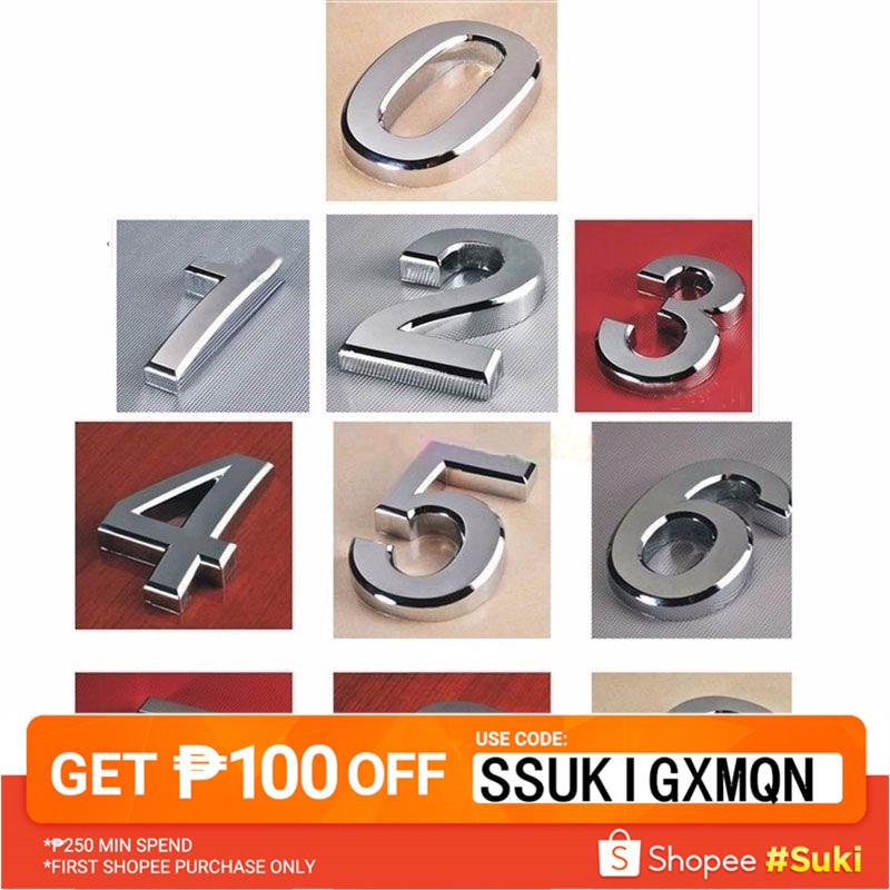 5cm Silver Color Plated House Hotel Door Plaque Number Digit Sticker Sign House