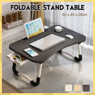 Foldable Mini Table Portable Bedside Table Lazy Bed Desk Portable Laptop Wooden Table, Study Table