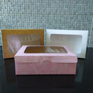 kraft box△✐✑6x9x3 Cupcake Box white Kraft pink 5/10 pcs + h (2)