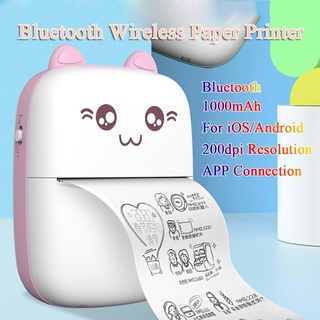 Printer Mini Portable Thermal Paper Photo Pocket Printing Wireless Bluetooth Android IOS Printers