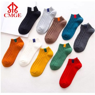 CMGE Sck07 Korean Cute Easy Style Socks Breathable Iconic Ankle Socks Cotton Trendy Style 1 Pair