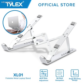 ∋TYLEX XL01 Metal Notebook Bracket Stand Foldable & Portable Multi-Gear Height Adjustment Silicone P