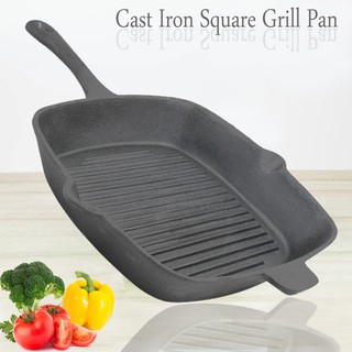 Preseasoned Cast Iron Square Grill Pan (PLEASE WATCH THE VIDEO ON YOUTUBE FOR THE PROPER WAY ON HOW