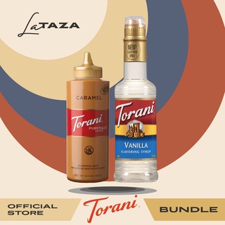 Torani Puremade Caramel Sauce 16.50oz & Vanilla Syrup 375ml