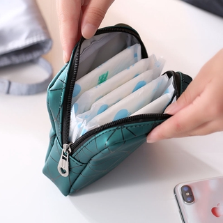 Portable Sanitary Pads Bag Large Capacity Travel Cosmetic Napkin Storage Pouch for Women