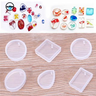FT|2pcs DIY Silicone Pendant Mold Making Jewelry For Resin Necklace Casting Mould Craft Tool