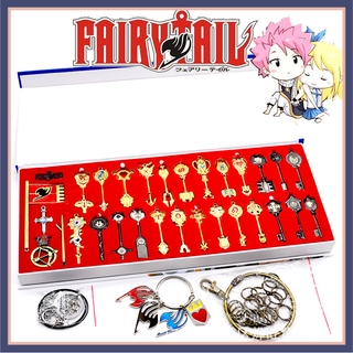 Fairy tail keychain Exquisite alloy lucy xingling key set Constellation key35Set off-the-Shelf (1)