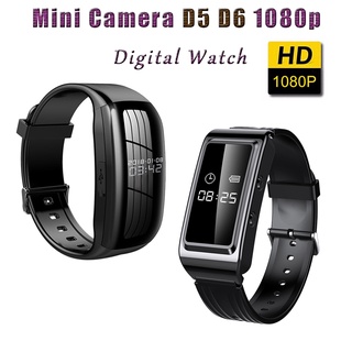 Mini Camera D5 D6 HD1080p Digital Watch Wearable Camcorder Wristband Sports DV Rechargeable Portable