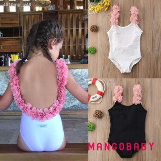 ☞MG-Toddler Baby Girl Floral Backless Swimmable Swimsuit