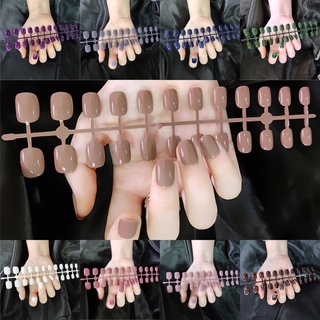【Fake Nails】24pcs /Fake French acrylic fake nail tips/fake nail band design/No glue/fake nails set with glue/artificial nails/fake nail set with glue/acrylic nails/Nail glue/fake nails with glue/fake nails/nail glue/false nails/nail sticker nail art/nails