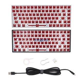 omg 84key Keyboard Hot Swappable Mounting Plate Wired/Bluetooth-compatible/2.4G Three Mode -PCB Case