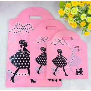 *168FORTUNE CUTE GIRL PLASTIC BAG WITH HANDLE