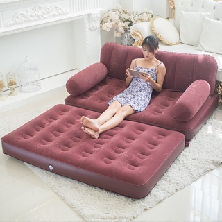 rQOZ Sofa bed Inflatable so five in one inflatable sofa bed flocking inflatable sofa bed double bed