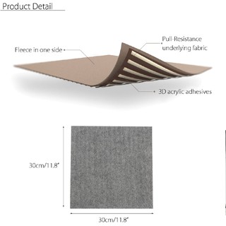 【ZOBA】30*30cm Carpet Tile Floor MatSquares Peel And Stick Adhesive (7)