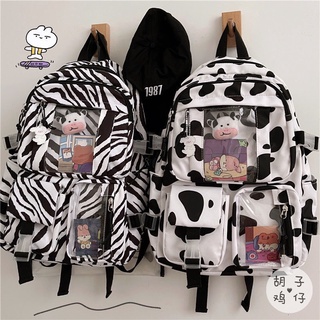 Ins Japanese Harajuku cow girl schoolbag female Korean chic large capacity backpack Student Backpack (1)