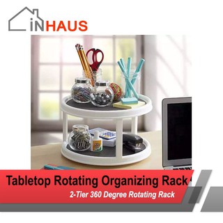 INHAUS 2 Tier 360 degree Rotating Spice/Seasoning Organizer Rack