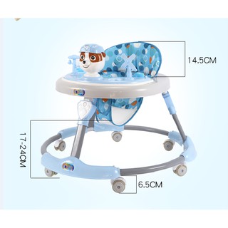 Fashionable high-quality music version baby walker anti-rollover adjustable height and seat foldable (2)