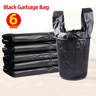 Heavy Duty black plastic shopping bag garbage bag 100pc #COD