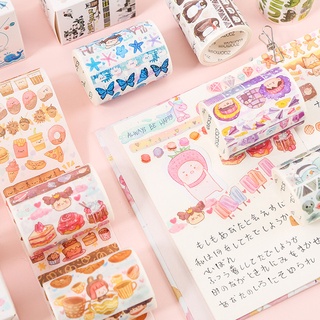 1Roll Cute Cartoon Washi Tape Set Masking Tape for Journal Scrapbooking DIY Decoration Shool Stationery Tape