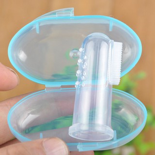 Small And Exquisite Baby Infant Soft Silicone Finger Toothbrush Teether Cleaning Gum Massager Brush
