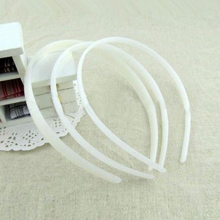 12 Pcs/1 Pack DIY White Plain Plastic Hair Band Headband