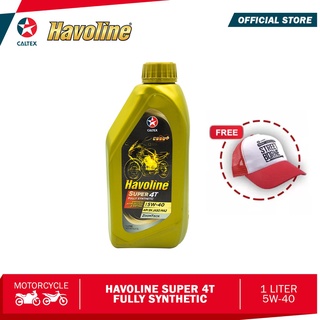 Caltex Havoline Super 4T Fully Synthetic 5W40 1 Liter with FREE CAP