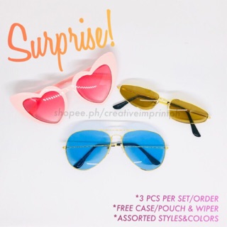 Assorted 3pcs Sunnies Sunglasses for Women