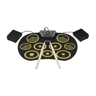 Portable Electronic Drum Set Roll Up Drum Kit 9 Silicon Pads USB Powered (7)