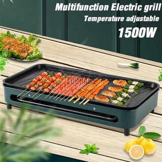 1500W Portable Electric BBQ Grill Teppanyaki less Barbeque Pan Hot Plate Ta