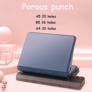 White KW-trio Multi-hole Puncher Loose-leaf Punch 26 Holes B5 Student Stationery Binding 30 Holes A4