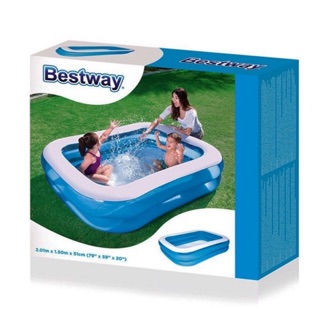 BESTWAY INFLATABLE SWIMMING POOL RECTANGULAR #54005 (SMALL)