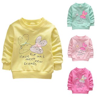 Toddler Baby Girls Cotton Pullover T-shirts Bottoming Shirts (5)