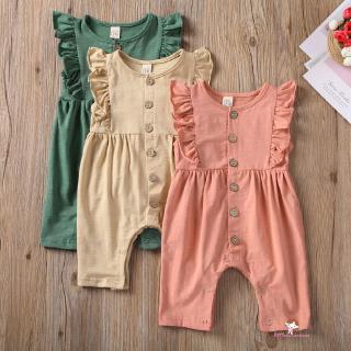 ❤XZQ-Baby Romper Newborn Infant Baby Girl Clothes Ruffle (1)