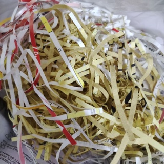 Colored Shredded paper recycled used